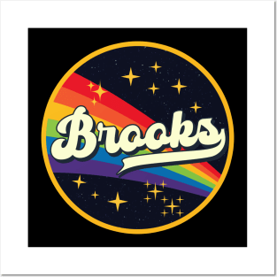 Brooks // Rainbow In Space Vintage Style Posters and Art